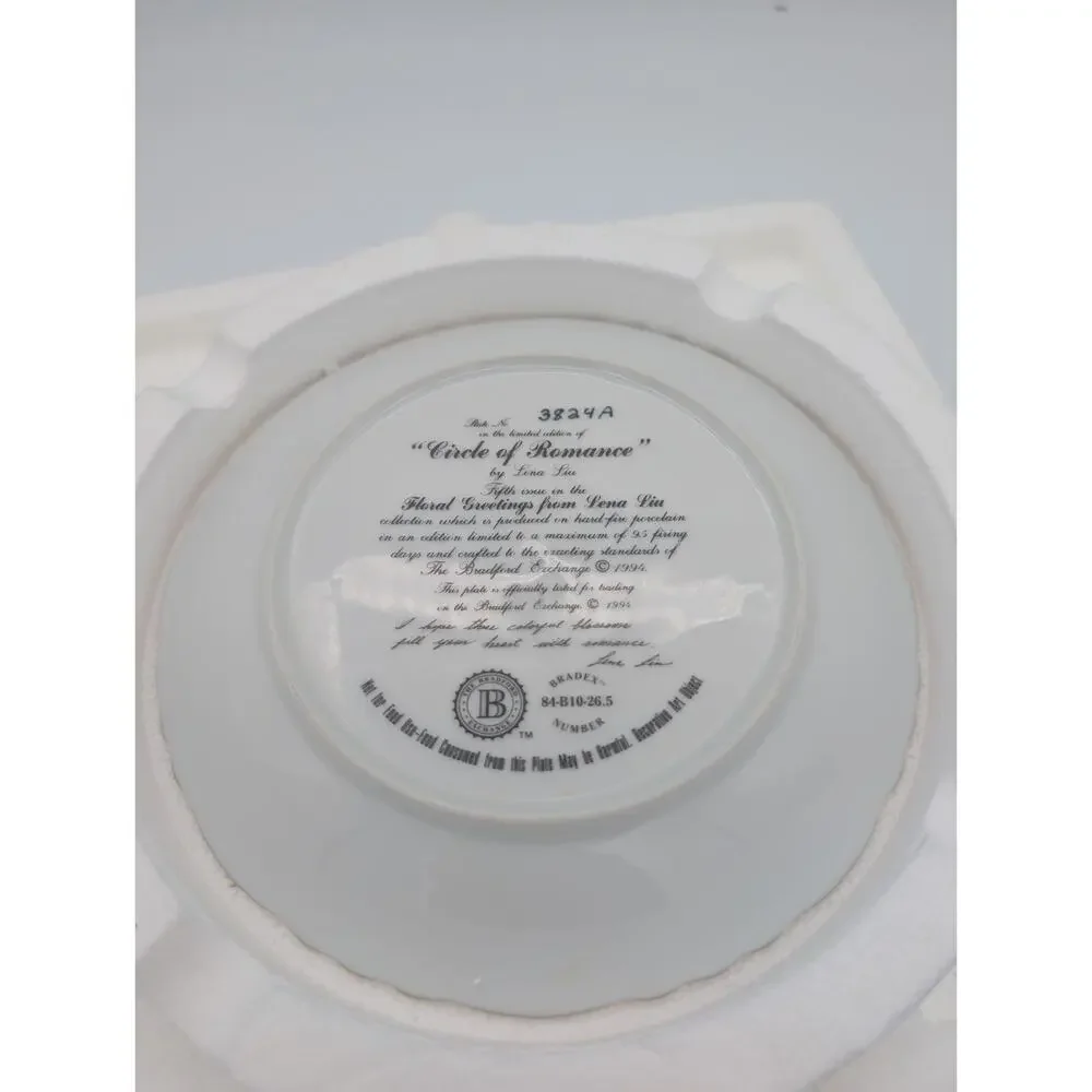 Lena Liu “Circle of Romance” 1994 Bradford Exchange Collector Plate MIB VTG COA